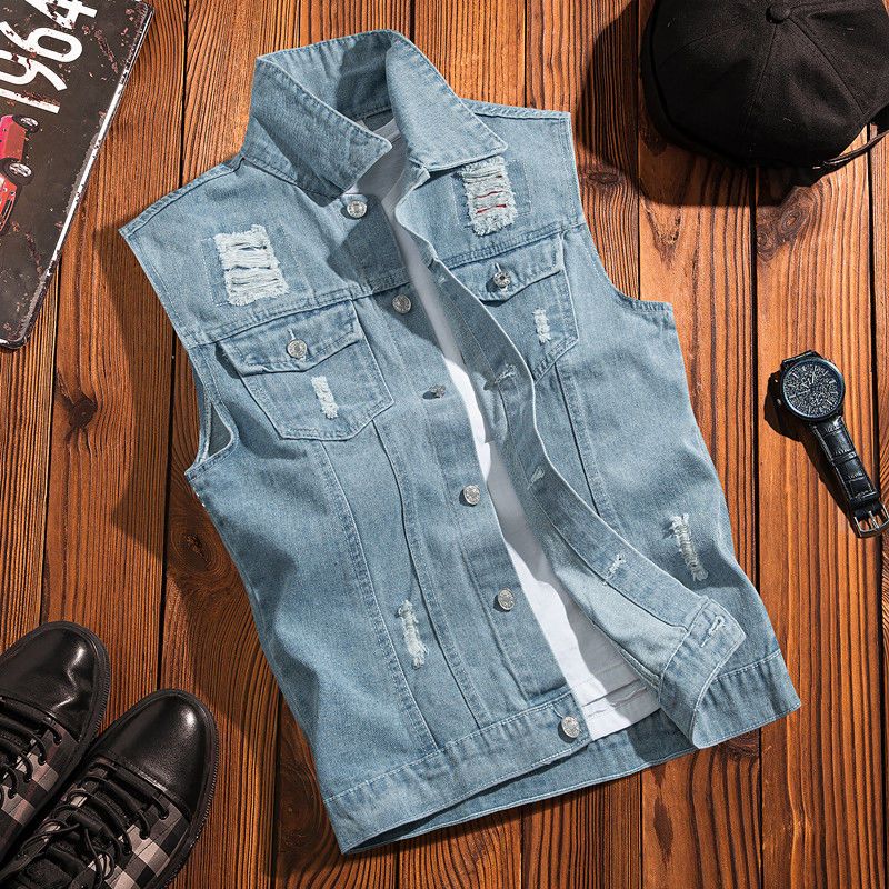 Streetwear Brand Hong Kong - Hong Kong inspirierte Vintage-Jeansweste, übergroße, lässige