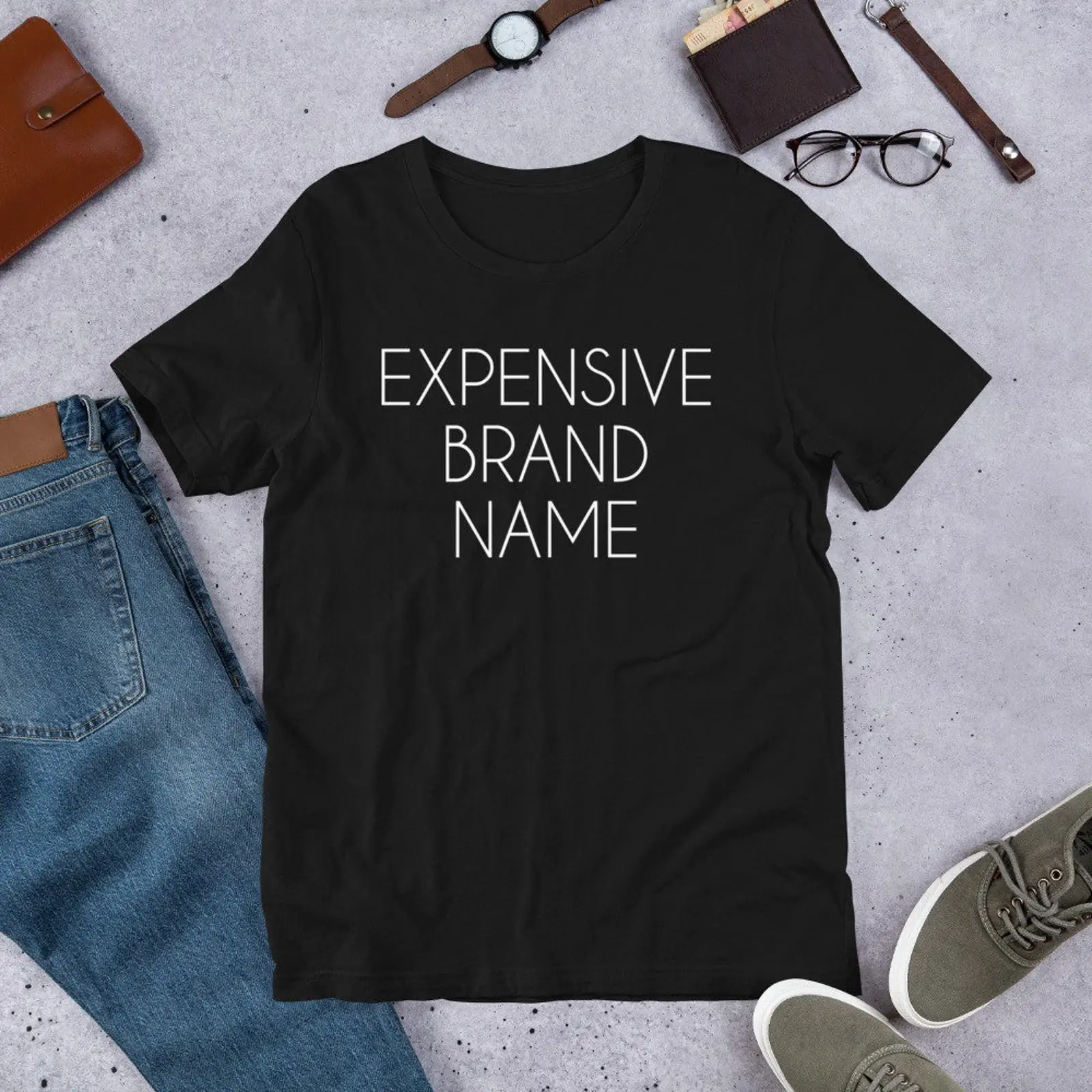 Streetwear Brand Expensive - Teures Marken-T-Shirt mit lustigem, sarkastischem Fake-Designer-Print,